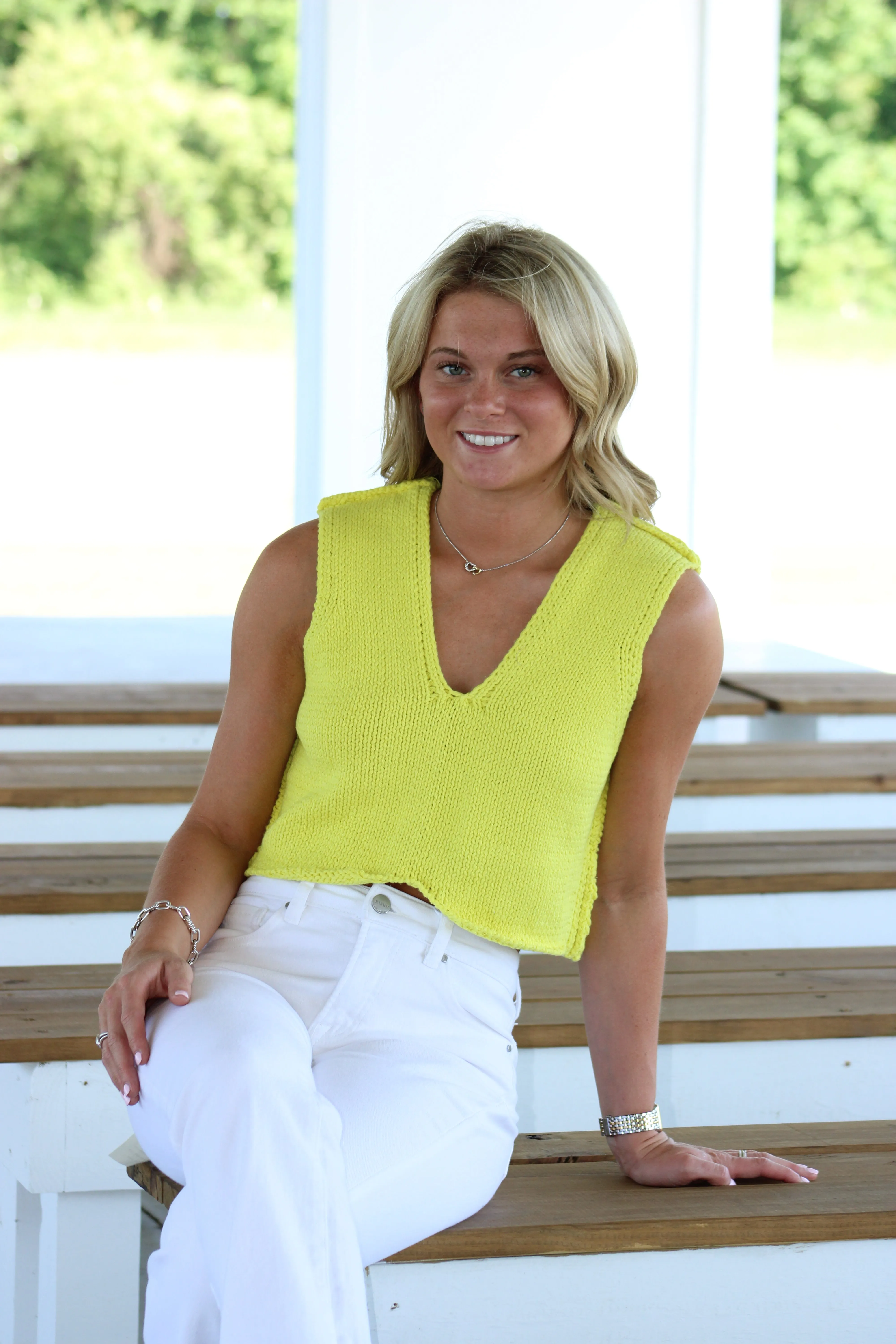 Angela Knit Top - Yellow