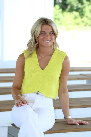 Angela Knit Top - Yellow