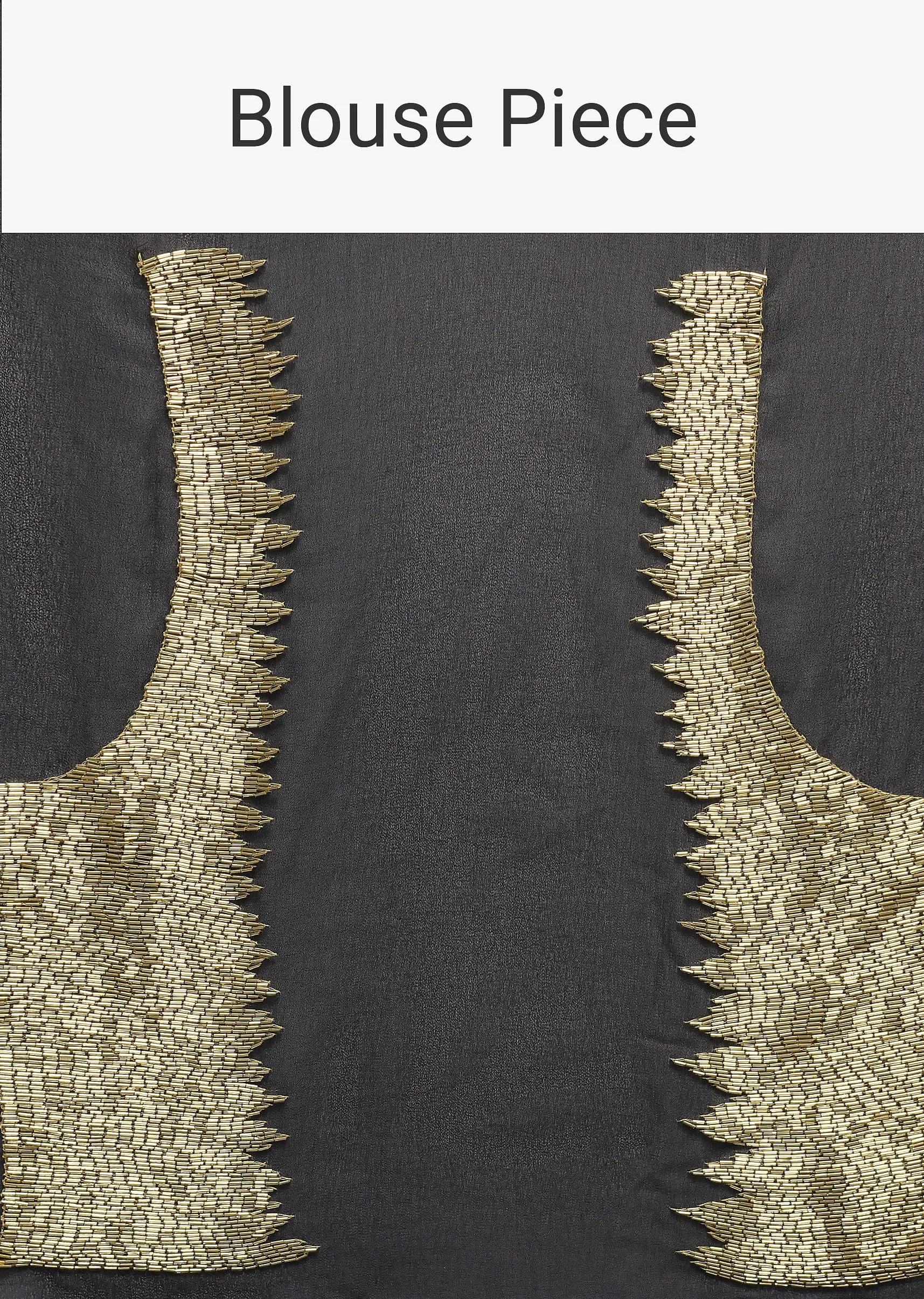 Black Georgette Saree With Salli Cutdana Border