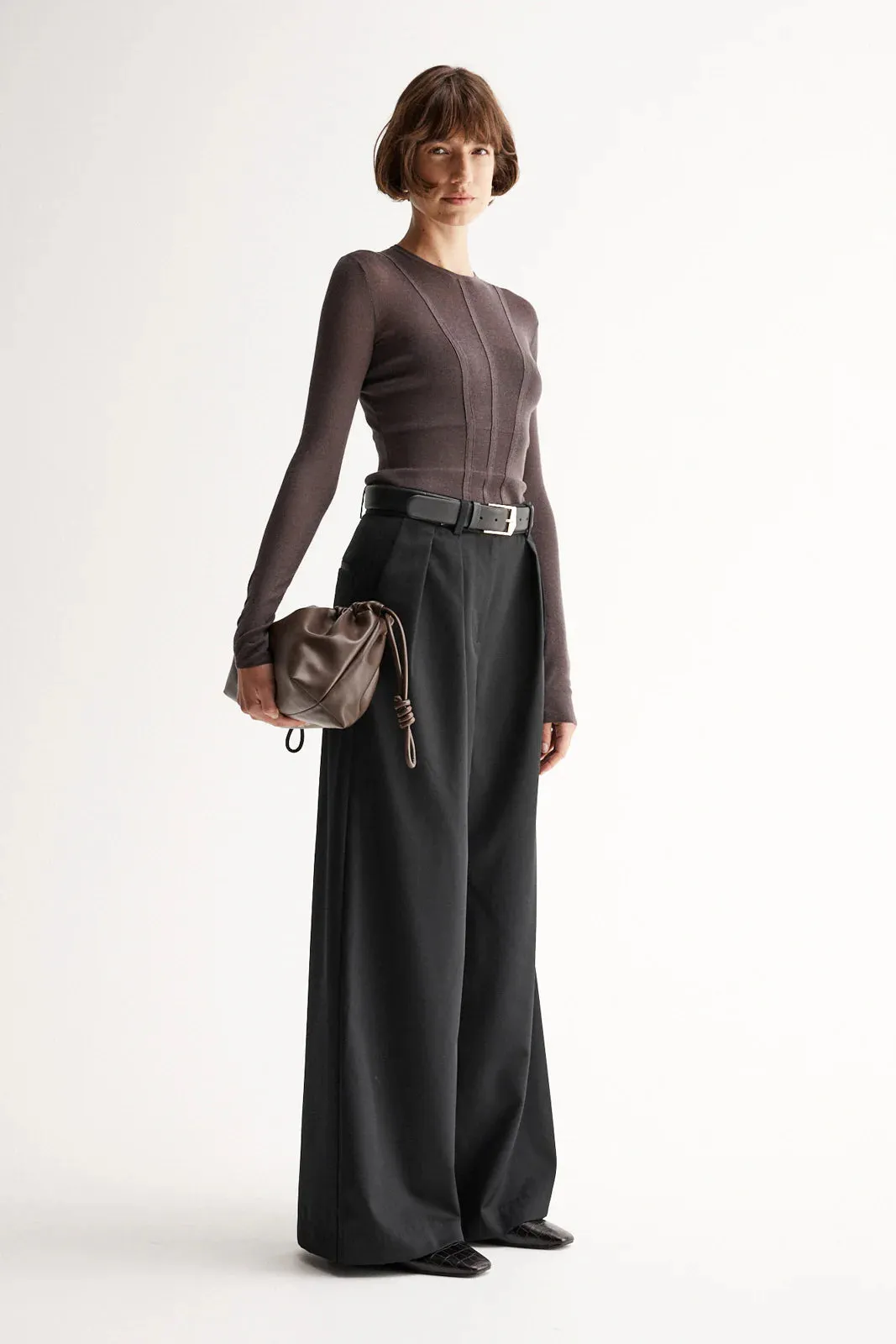 Elka Collective 'Silia Knit Top ' - Chocolate