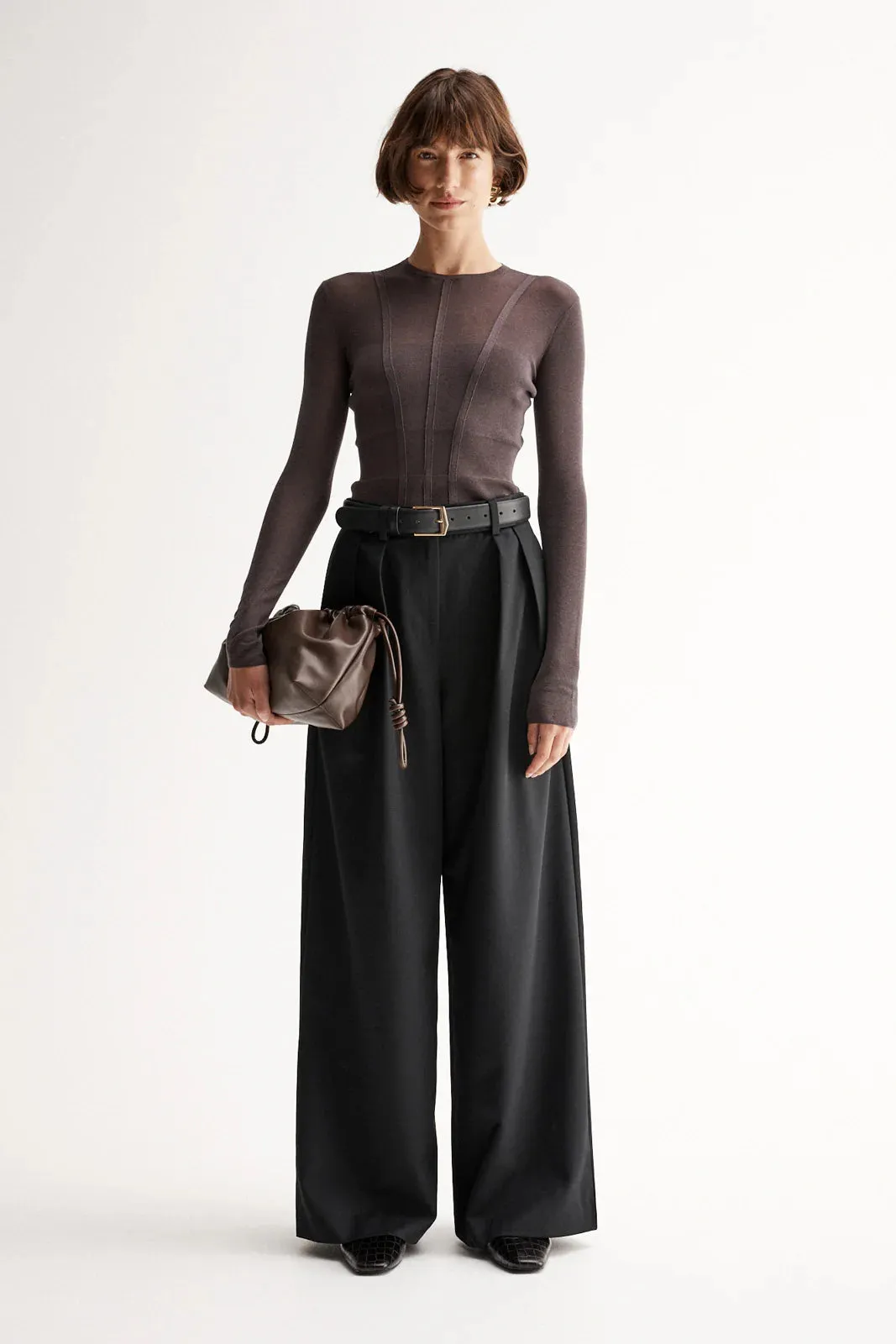 Elka Collective 'Silia Knit Top ' - Chocolate