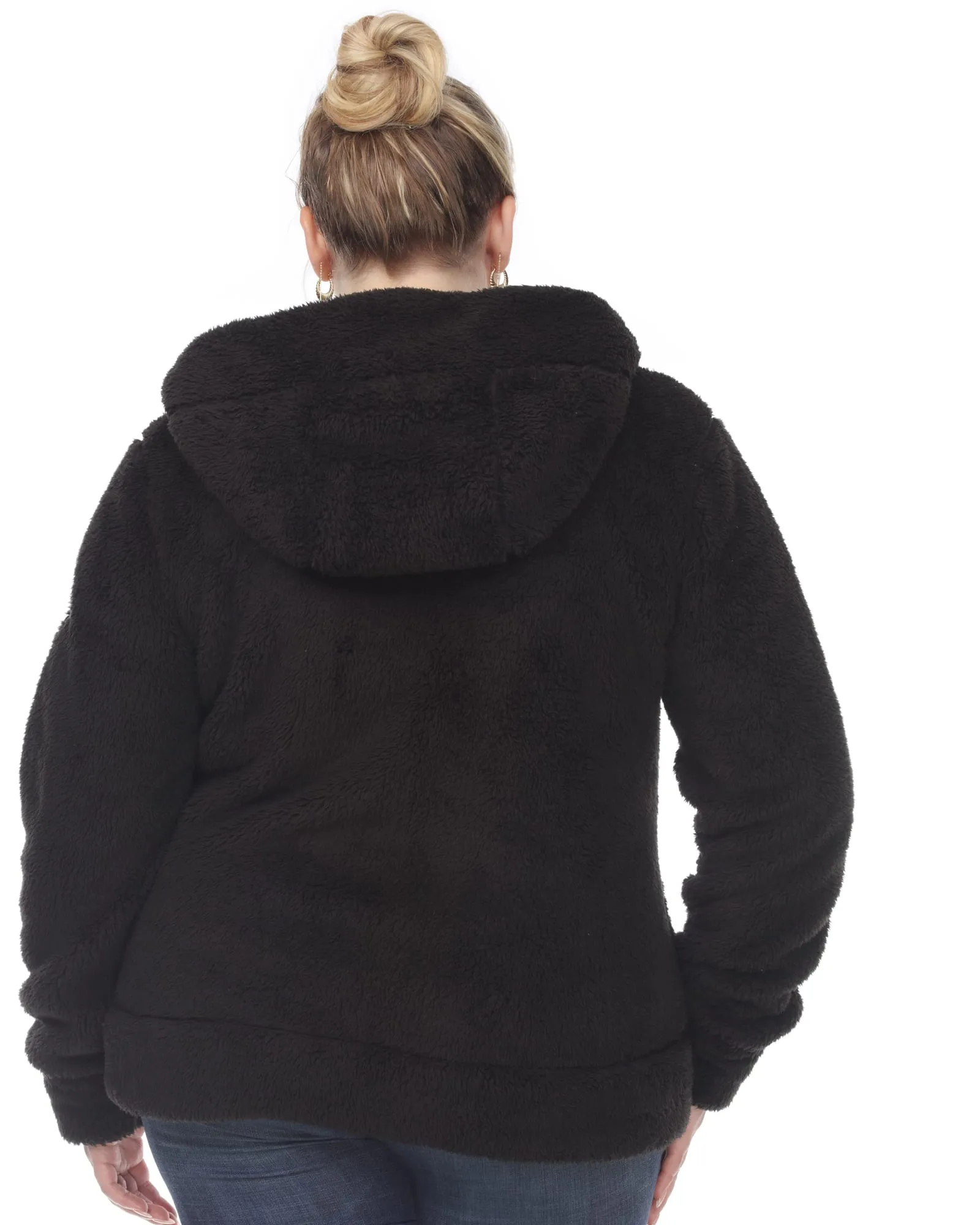 Hooded Sherpa Jacket | Black