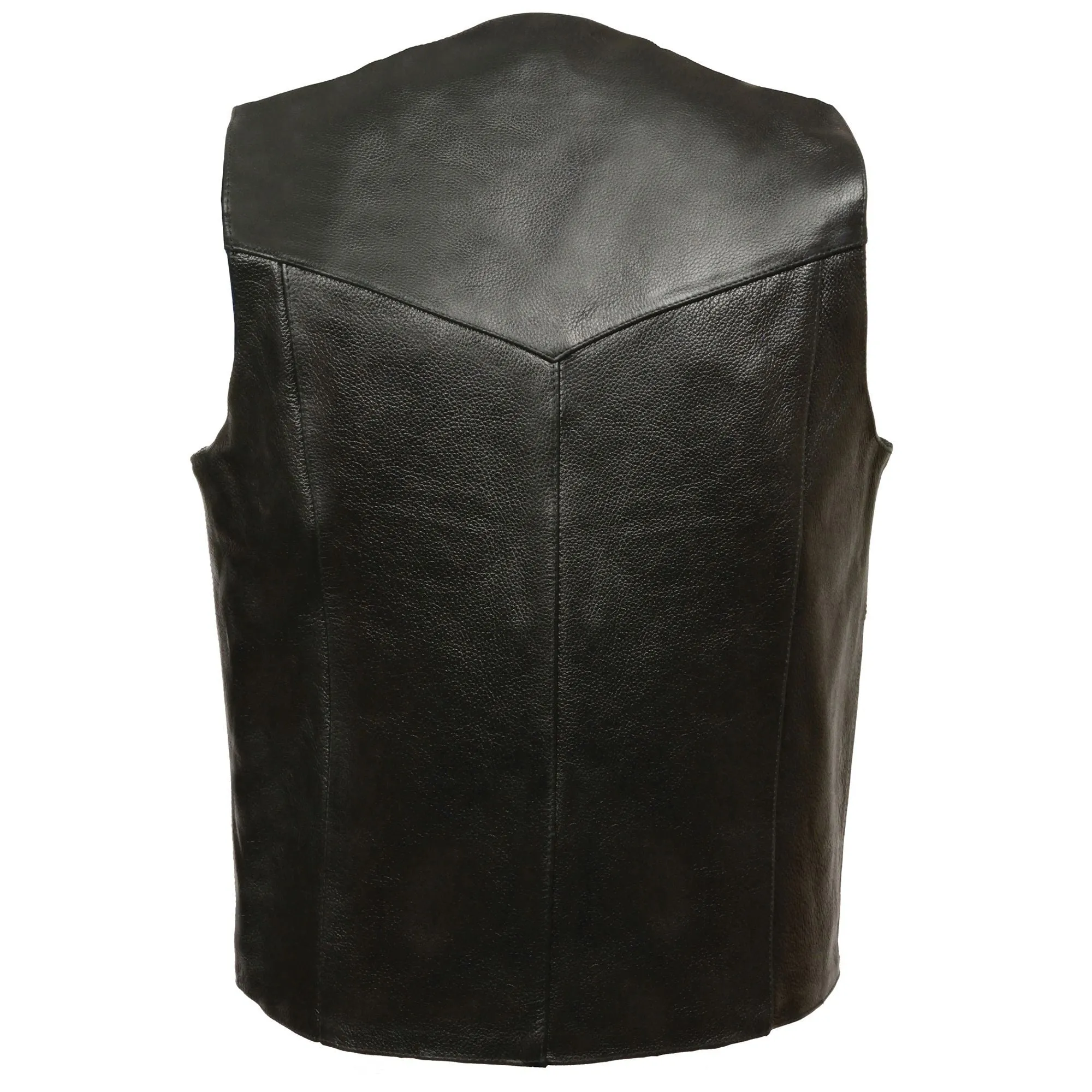 Men's Classic Snap Front Biker Vest