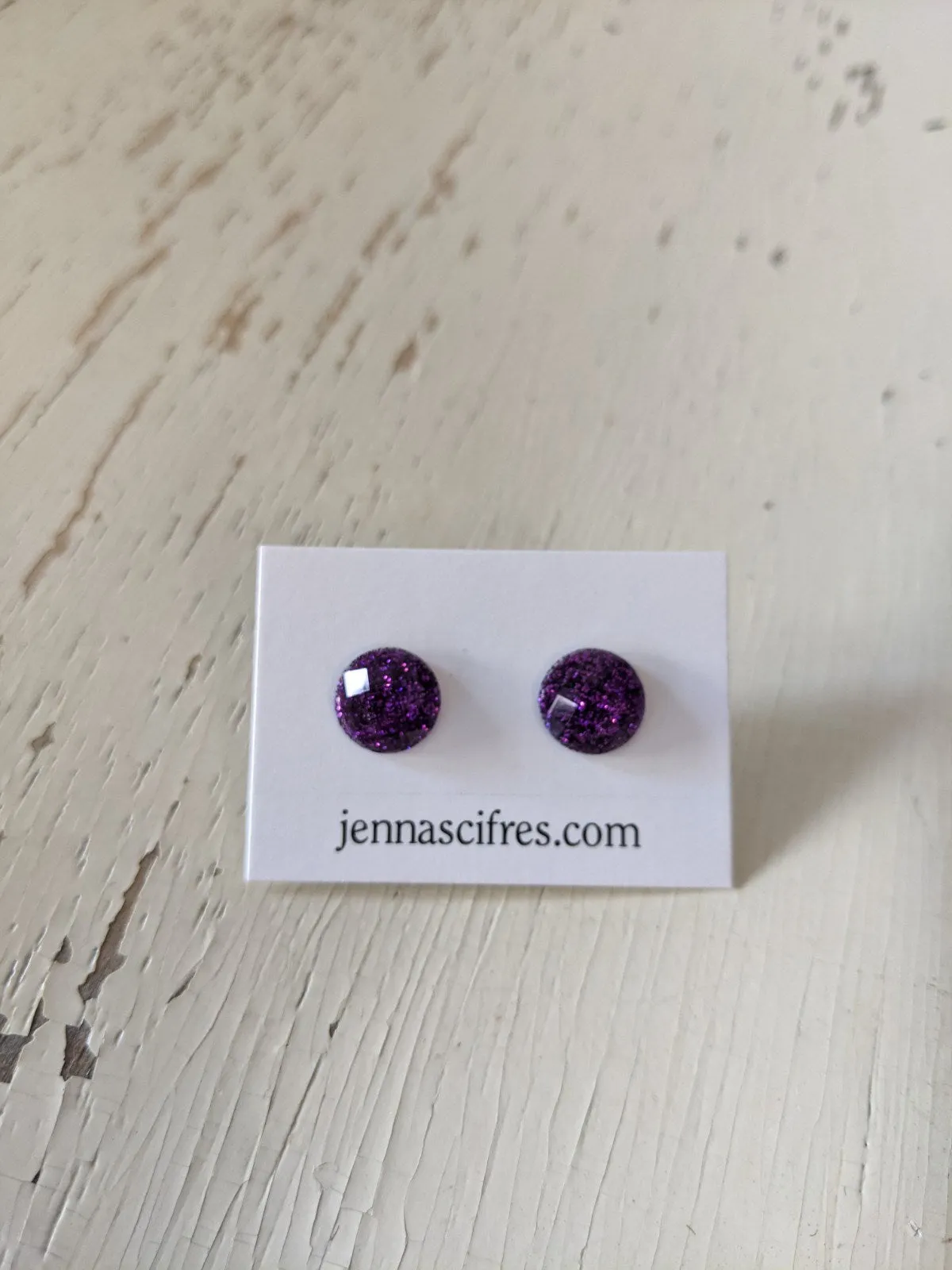 Shimmer Stud Earring Collection - 10mm Titanium