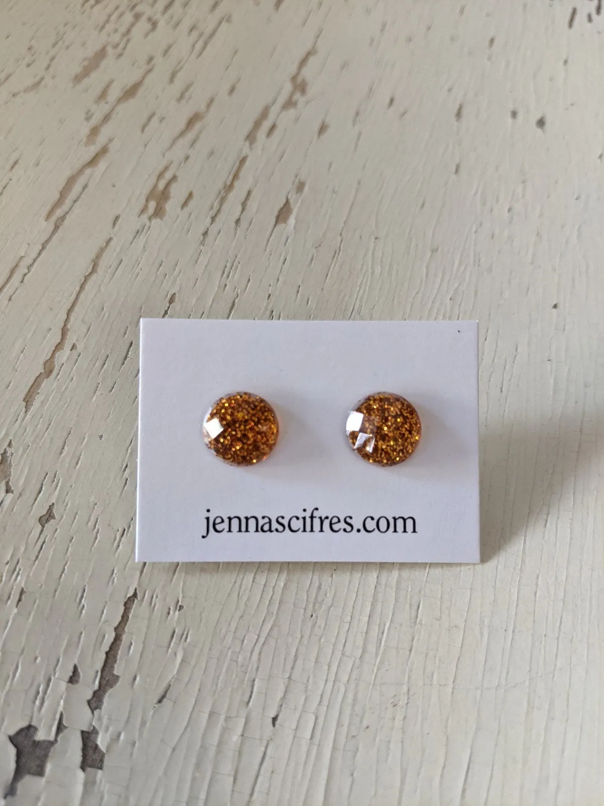 Shimmer Stud Earring Collection - 10mm Titanium