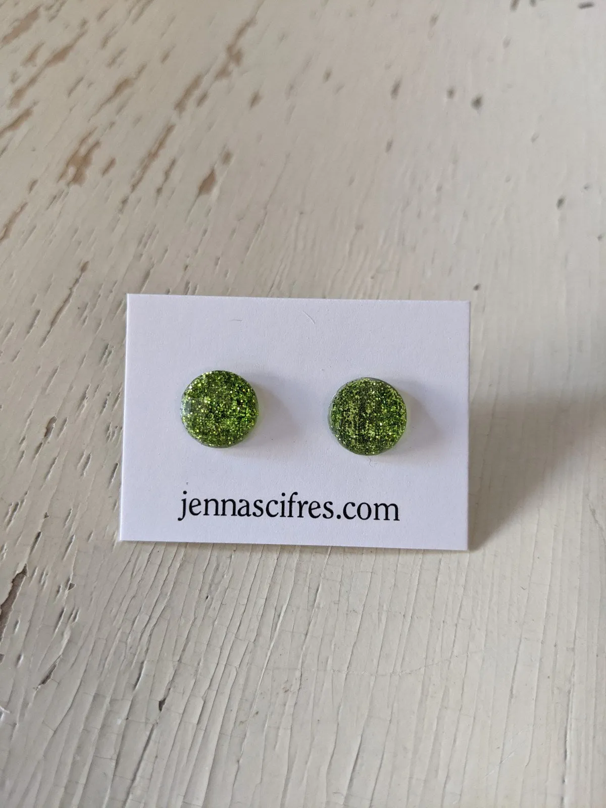 Shimmer Stud Earring Collection - 10mm Titanium